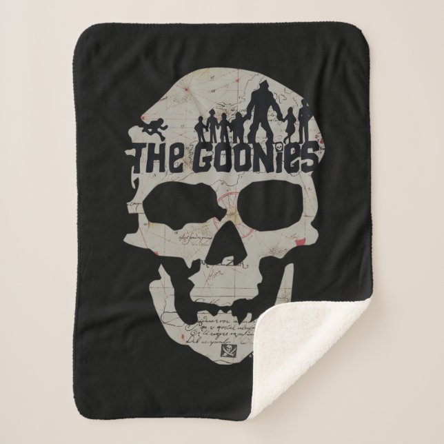 The Goonies Skull Silhouette Graphic Sherpa Blanket (Front)