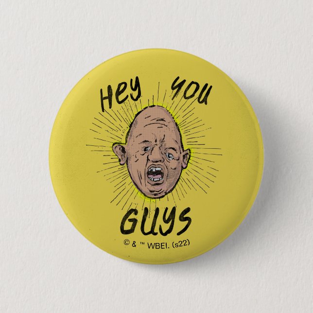 The Goonies Sloth Doodle "Hey You Guys" 2 Inch Round Button (Front)
