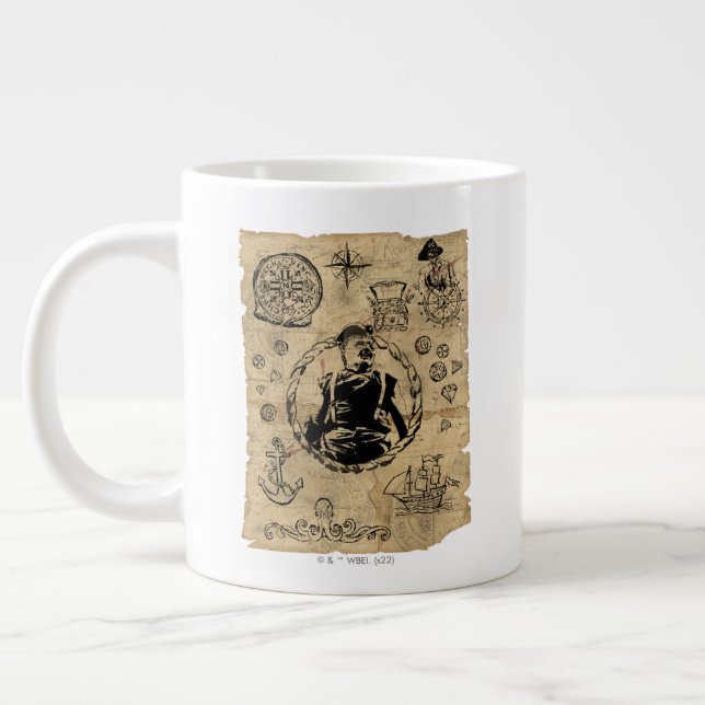 The Goonies Sloth Treasure Map Large Coffee Mug (Left)