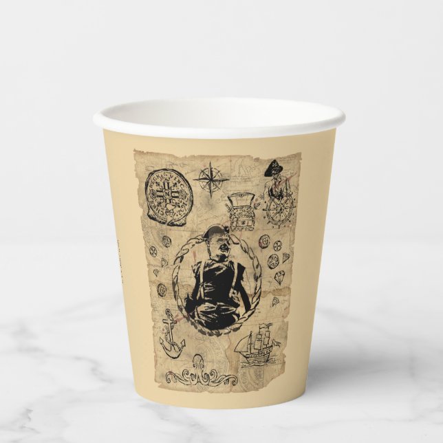 The Goonies Sloth Treasure Map Paper Cups (Front)