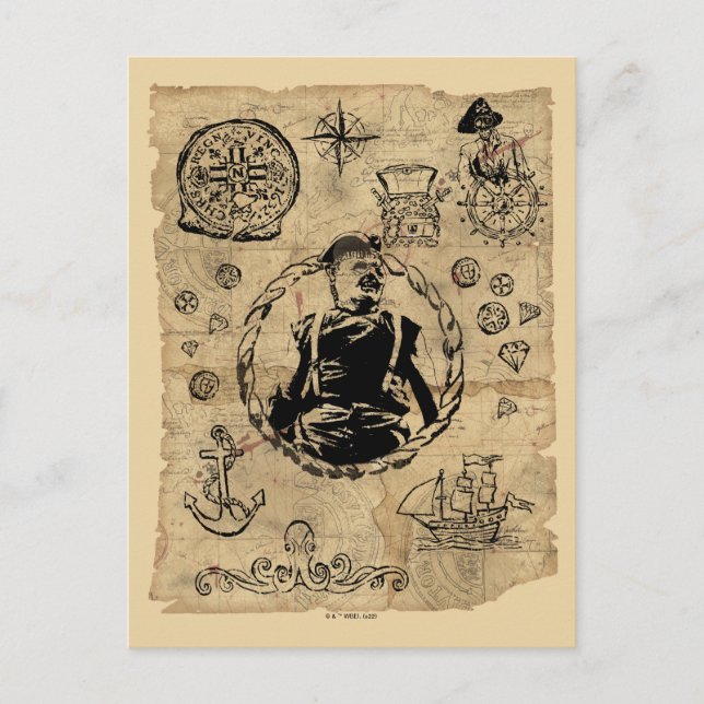 The Goonies Sloth Treasure Map Postcard (Front)