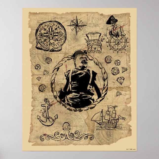 The Goonies Sloth Treasure Map Poster (Front)