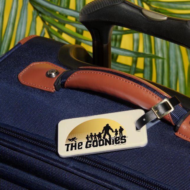 The Goonies Sunset Silhouette Graphic Luggage Tag (Front Insitu 3)