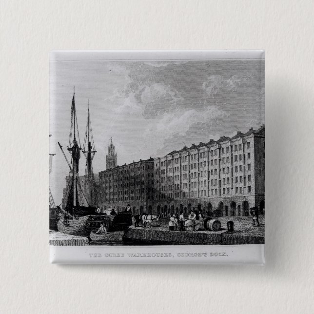 The Goree Warehouse, George's Dock, Liverpool 2 Inch Square Button (Front)