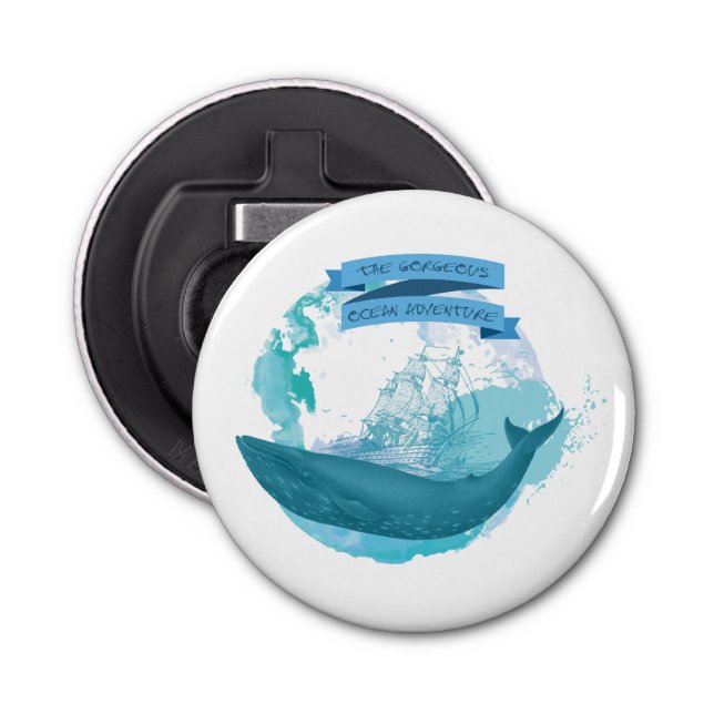 The Gorgeous Ocean Adventure Theme Bottle Opener (Front)