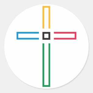 The Gospel Cross Classic Round Sticker