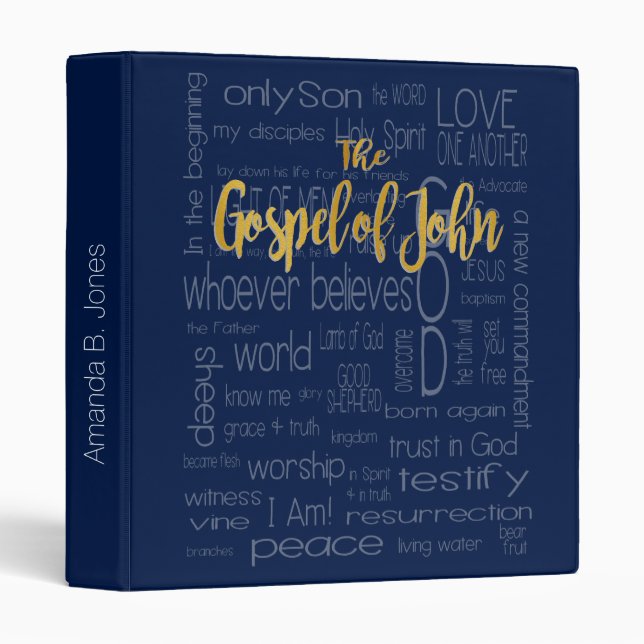 The Gospel of John, Navy Blue Binder (Front/Spine)