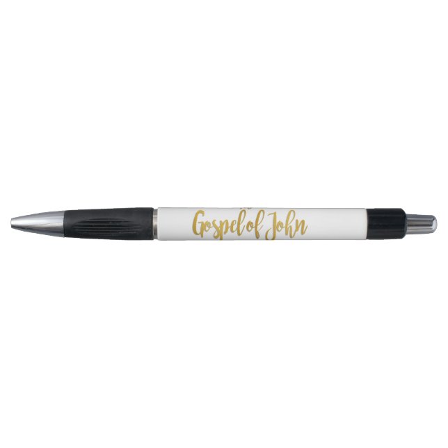 The Gospel of John, White and Gold Pen (Front)