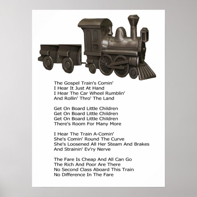 THE GOSPEL TRAIN-POSTER-WITH SONG LYRICS POSTER (Front)