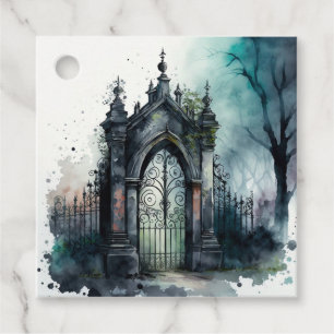 The Gothic Cemetery Gate Series Design 11 Favour Tags