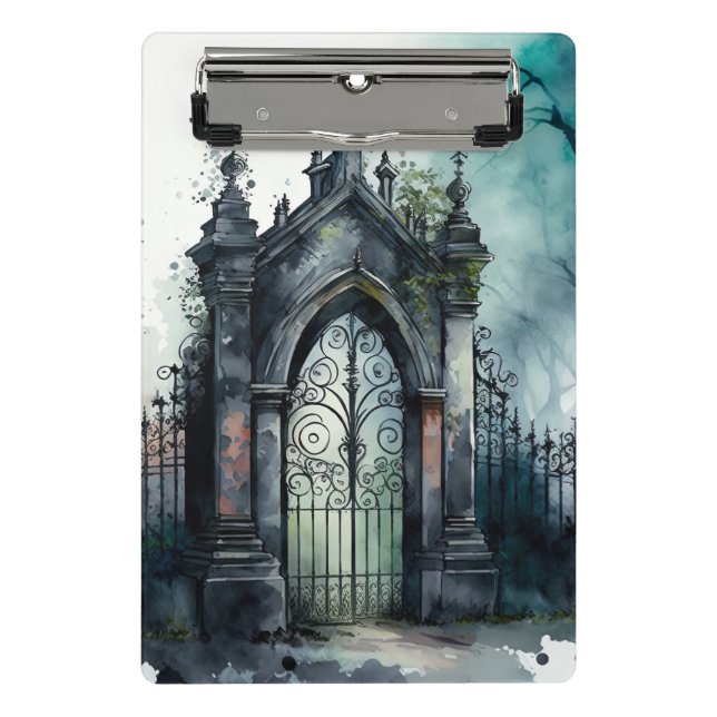 The Gothic Cemetery Gate Series Design 11 Mini Clipboard (Front)