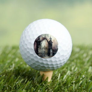 The Gothic Cemetery Gate Series Design 12 Golf Balls