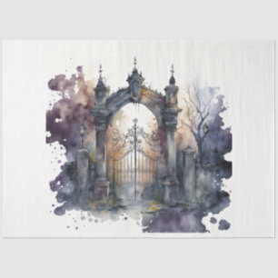 The Gothic Cemetery Gate Series Design 8 Tissue Paper