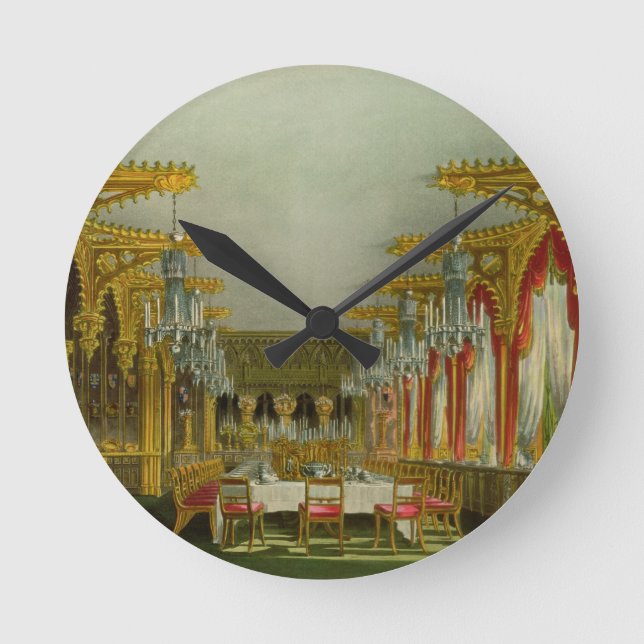 The Gothic Dining Room at Carlton House from Pyne' Round Clock (Front)