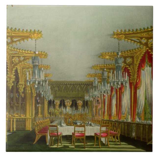 The Gothic Dining Room at Carlton House from Pyne' Tile (Front)