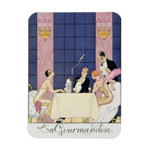 The Gourmands, 1920-30 (pochoir print) Magnet