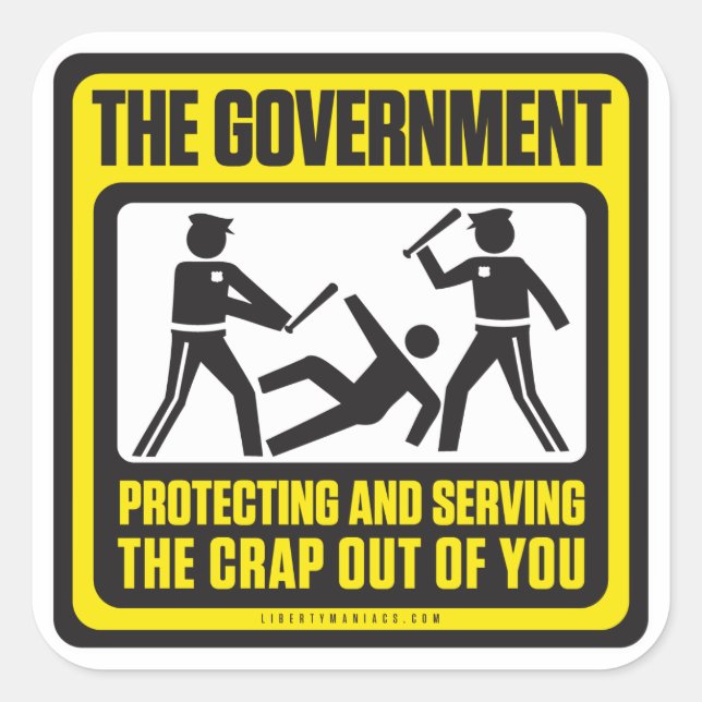 The Government Shirt Square Sticker (Front)