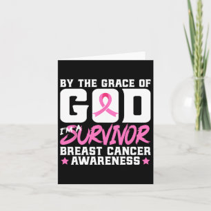 The Grace God I'm A Survivor Breast Cancer Awarene Card