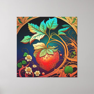 The Grace Of Strawberry Canvas Print