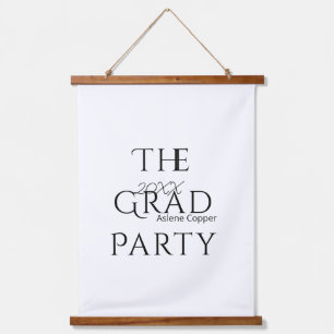 The grad party name 20XX bold letter graduatsimple Hanging Tapestry