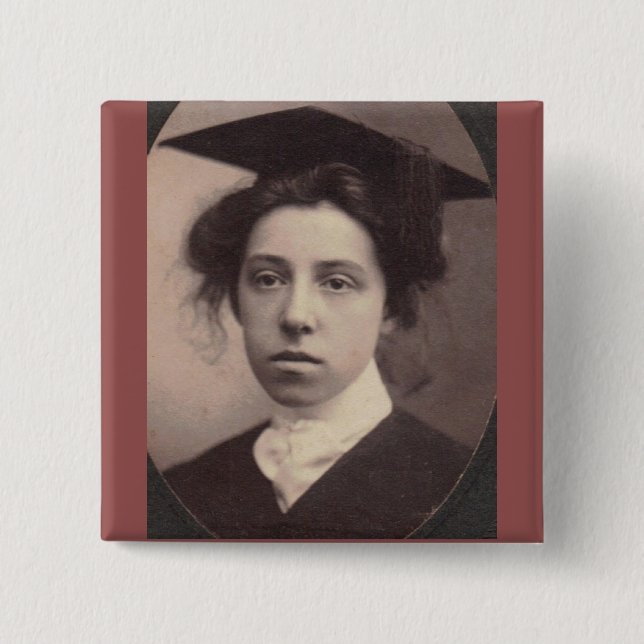 The Graduate 2 Inch Square Button (Front)
