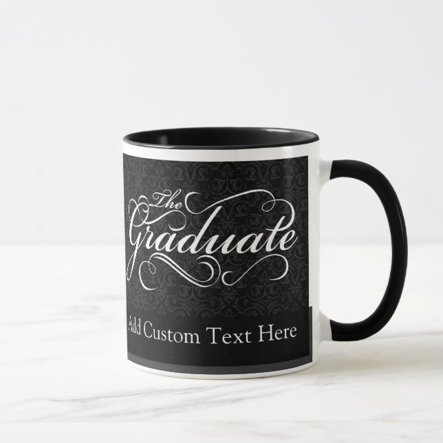 The Graduate, Elegant Black Mug (Right)
