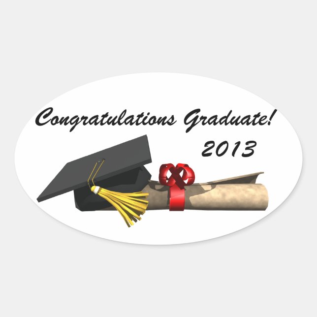 The Graduate - Oval Sticker (Front)