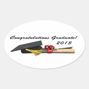 The Graduate - Oval Sticker