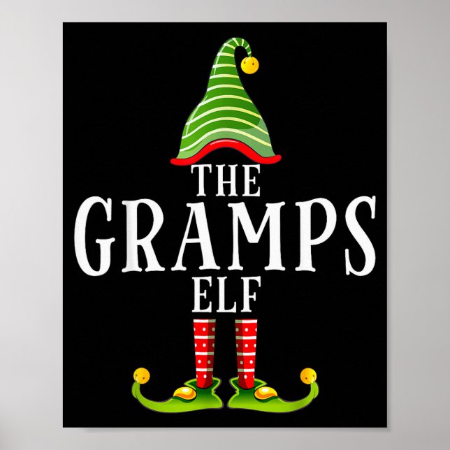The Gramps Elf Funny Matching Pajama Xmas  Poster (Front)