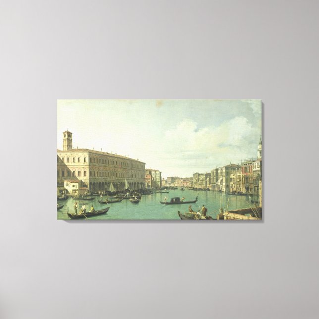 The Grand Canal from the Rialto Bridge Canvas Print (Front)