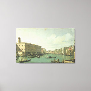 The Grand Canal from the Rialto Bridge Canvas Print