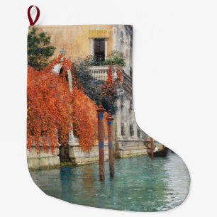The Grand Canal in Venice (by Vincenzo Caprile) Large Christmas Stocking