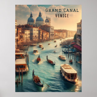 The Grand Canal in Venice Italy Travel Poster