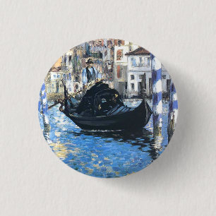 The grand canal of Venice Edouard Manet 1 Inch Round Button