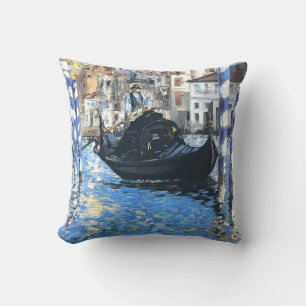 The grand canal of Venice  Edouard Manet  Throw Pillow