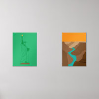 The Grand Canyon and Statue of Liberty