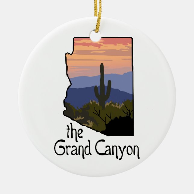 The Grand Canyon Ceramic Ornament (Front)