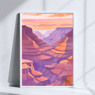 The Grand Canyon   National Park Watercolor Poster