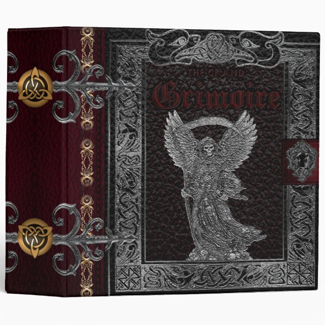 The Grand Grimoire Witches Book Of Shadows Binder (Front/Spine)