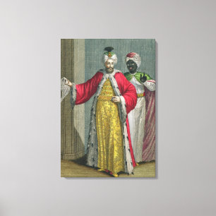 The Grand Lord, in his seraglio with the Kislar Ag Canvas Print