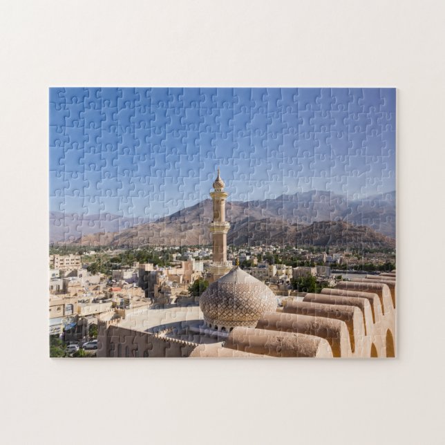 The Grand mosque and minaret in Nizwa - Oman Jigsaw Puzzle (Horizontal)