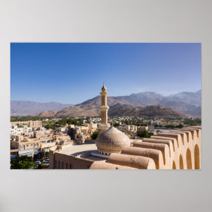 The Grand mosque and minaret in Nizwa - Oman Poster