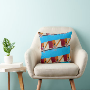 The Grand Resort Painting by Alfred Fox Throw Pillow