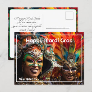 💚💜💛The Grand Revelry: Mardi Gras Magic Postcard