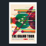 The Grand Tour - NASA Visions of the Future Poster<br><div class="desc">This whimsical travel poster imagines a future regatta where explorers recreate Voyager 1 and 2's historic Grand Tour of the outer solar system. A creative team of visual strategists at JPL created the poster series, which is titled "Visions of the Future." Artists, designers, and illustrators were involved in designing the...</div>
