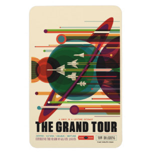 The Grand Tour - Retro NASA Travel Poster Magnet