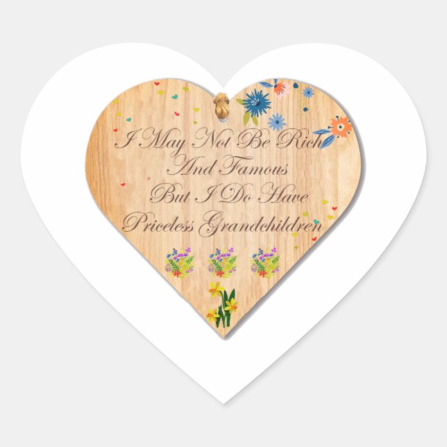 The Grandchildren Heart Sticker (Front)