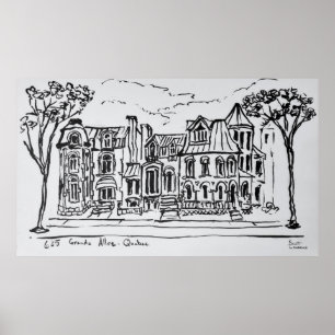 The Grande Allee, Quebec City   Quebec, Canada Poster