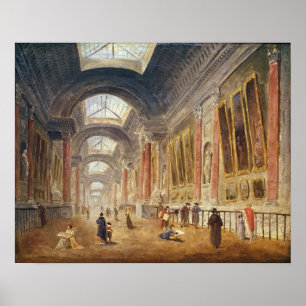 The Grande Galerie of the Louvre Poster