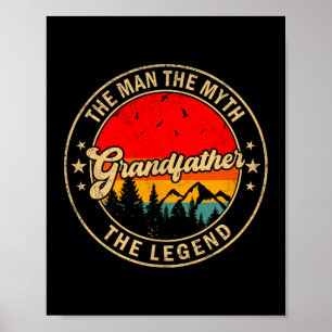 The Grandfather Myth Legend Vintage Retro Poster